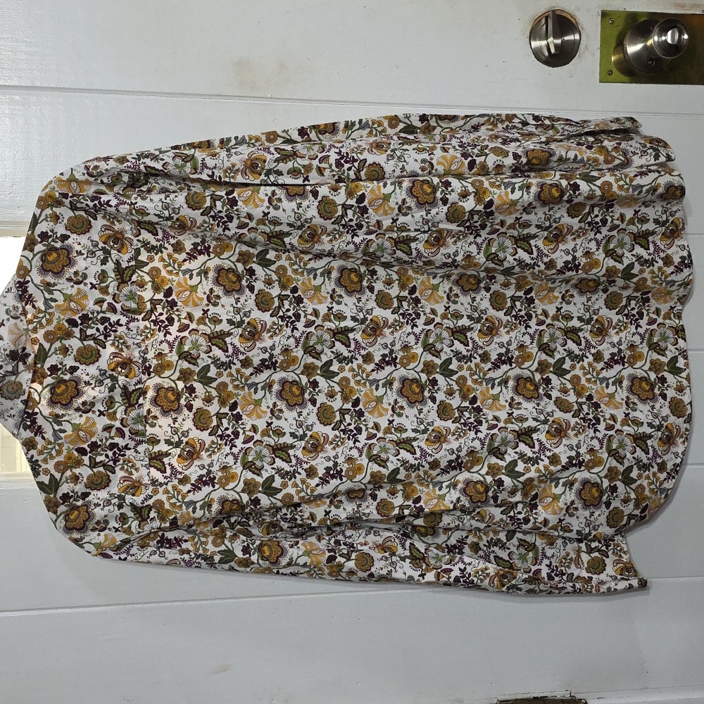Rock Roll N Soul Mens? Floral Button Up Shirt Gold/Avocado Floral Sz XL EUC READ - Picture 9 of 11